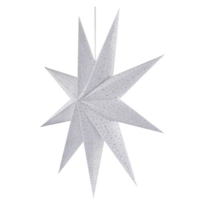 EMOS Vánoční papírová hvězda LUMO 60 cm bílá
