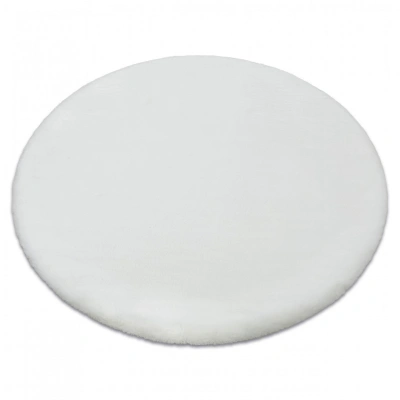 Dywany Lusczow Kulatý koberec BUNNY bílý, velikost kruh 160
